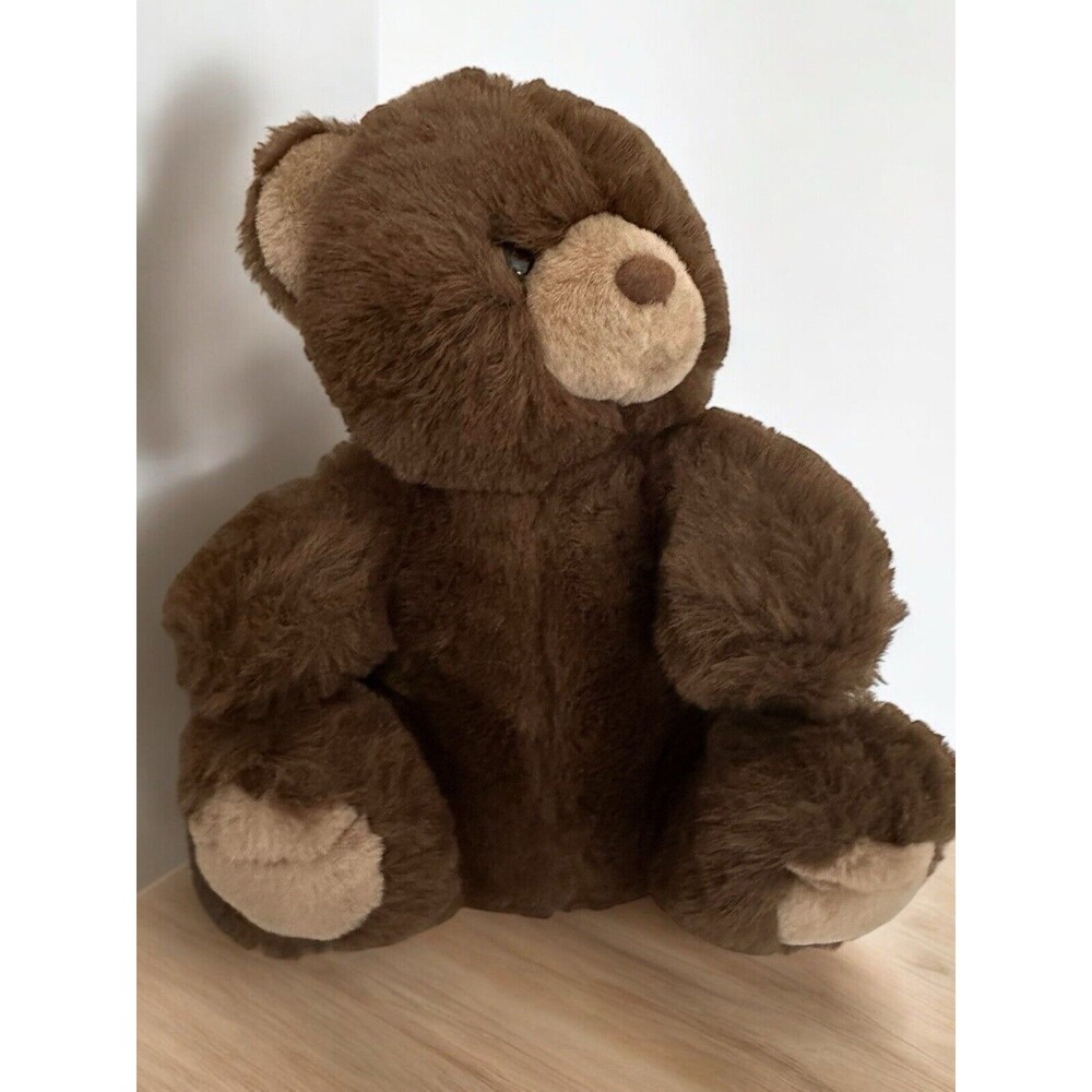 American Wego Lil Bear Plush Fiesta Teddy Bear 12" Brown Soft Vintage 1991